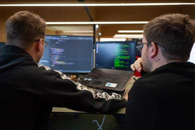 two developers sat at a desk